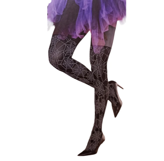 Колготки на Хэллоуин с паутиной 20-50 den черно-белый Киев