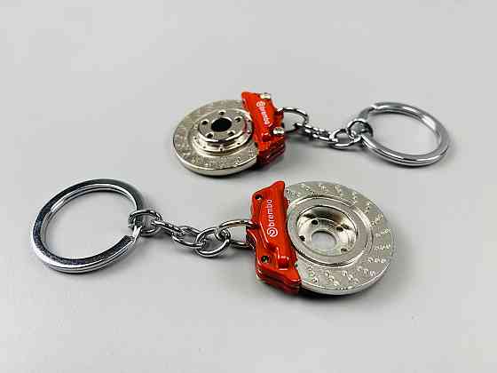 Брелок диск гальмівний + супорт 31мм (діаметр) х 95мм (довжина), брелок на автомобільні ключі Мукачево