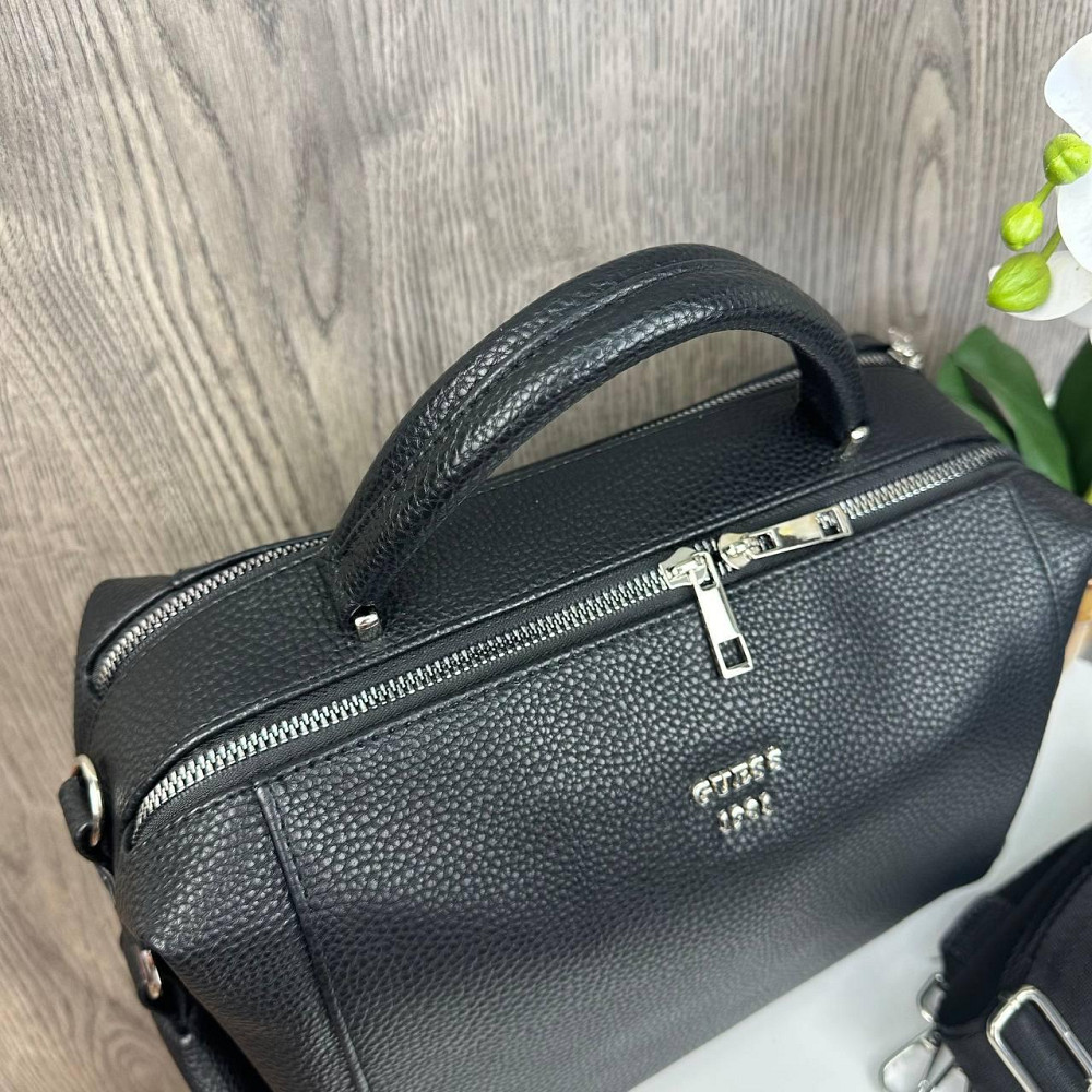 Стильна жіноча сумочка стиль Guess чорна, сумка на плече класична Гесс Харків - фото 6