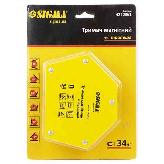 Магнит для сварки трапеция 34кг 105×65×65×45мм (30,45,60,75,90,135°) SIGMA (4270361) Киев