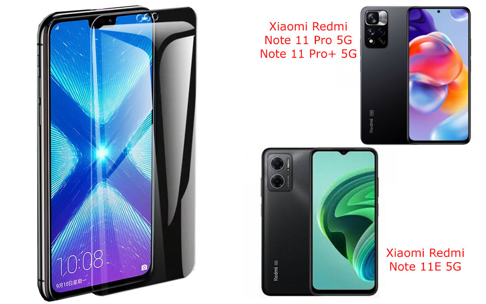 Защитное стекло NeoGlass для Xiaomi Redmi Note 11 Pro 5G, Note 11 Pro+ 5G, Note 11E 5G – ультрапрозрачное и Киев - изображение 2