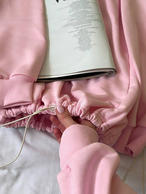 Женская теплая оверсайз худи с кулиской турецкая трехнить пенье хлопок Одесса - изображение 10