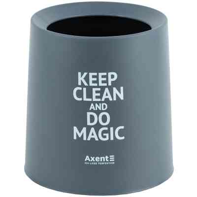 Кошик для паперів Axent Настільний контейнер для сміття, круглий, сірий (2131-03-A) Вінниця