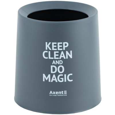 Кошик для паперів Axent Настільний контейнер для сміття, круглий, сірий (2131-03-A) Вінниця - фото 1