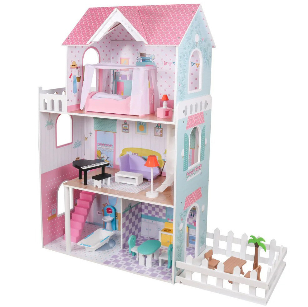 Кукольный домик деревянный игровой для Барби AVKO Вилла Севилья + кукла Киев - изображение 1