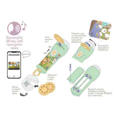 Інтерактивна іграшка Ambo Funtamin Аудіоказка з проєктором Вовк в овечій шкурі (AF6339WS) Вінниця