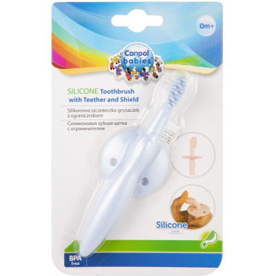Детская зубная щетка Canpol babies с ограничителем - голубая (51/500_blu) Винница - изображение 6