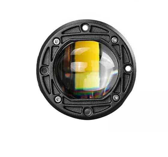 Світлодіодна фара StarLight HP-GZD-267-01 ближнє (біле+жовте), універсальна кругла 12/24V Харків