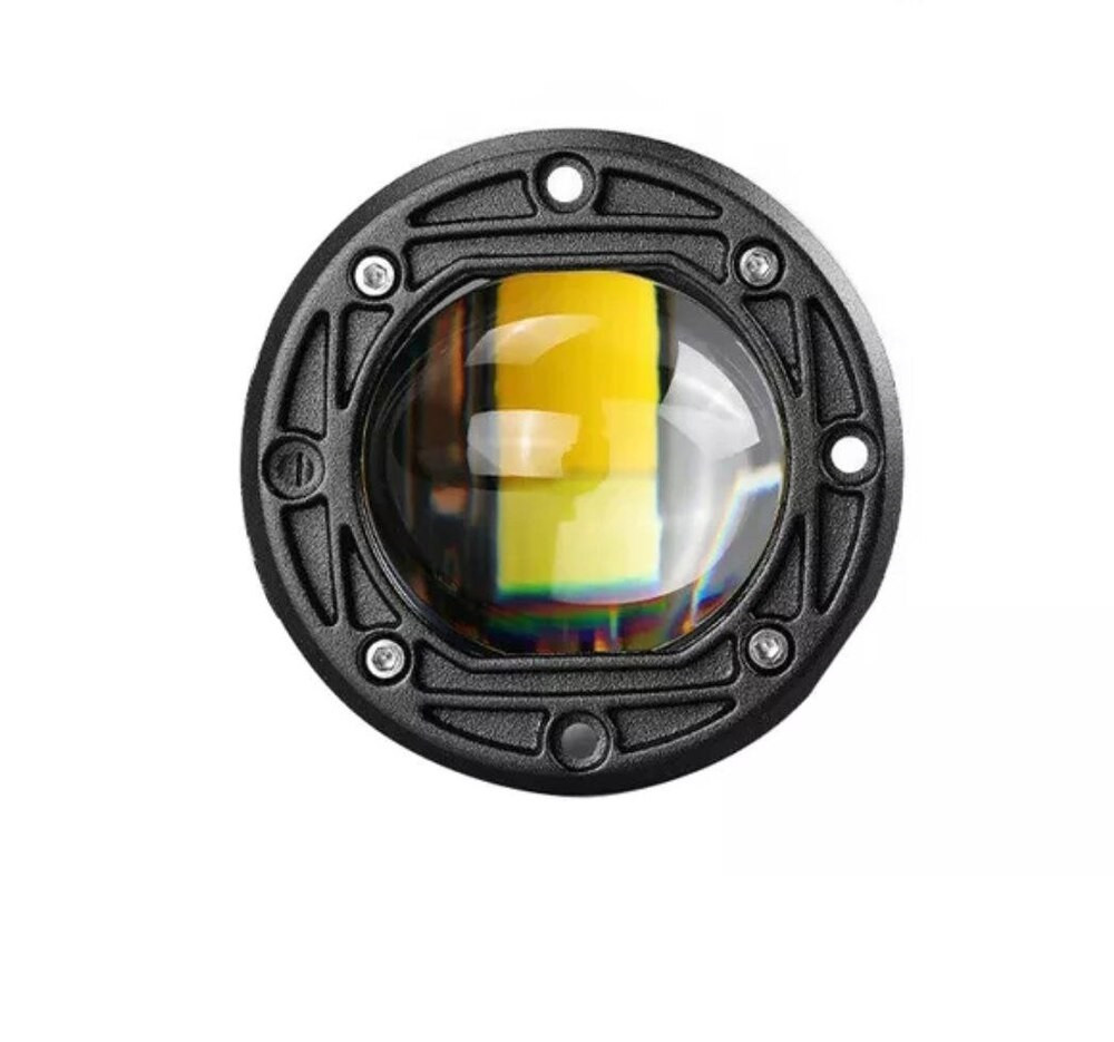 Светодиодная фара StarLight HP-GZD-267-01 ближний (белый+желтый), универсальная круглая 12/24V Харьков - изображение 4