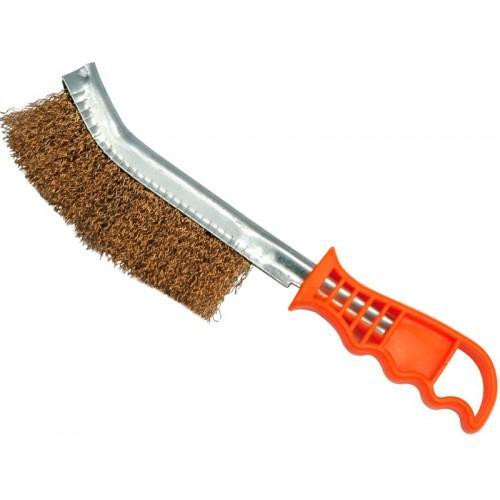 Щітка дротяна латуньована з пластиковою ручкою Харків - фото 1