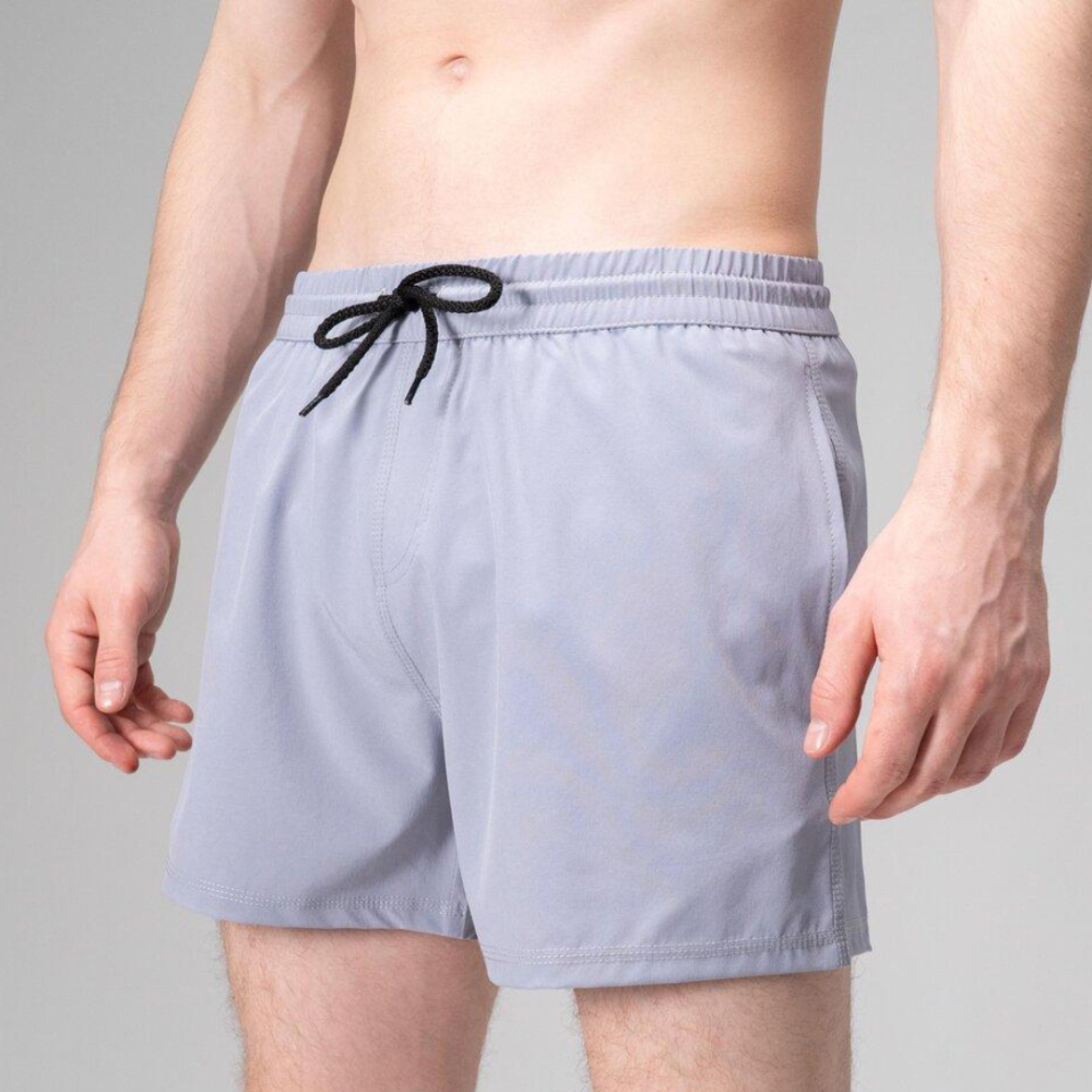 Чоловічі плавки, що швидко висихають, шорти для басейну плавальні для купання короткі зі шнурком з кишенями світло-сірі Slavni 2XL Одеса - фото 1