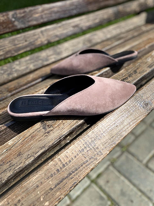 RONE Шльопанці жіночі RONE B-173 пудра (літо, замша натуральна) (3839) Коломия - фото 3