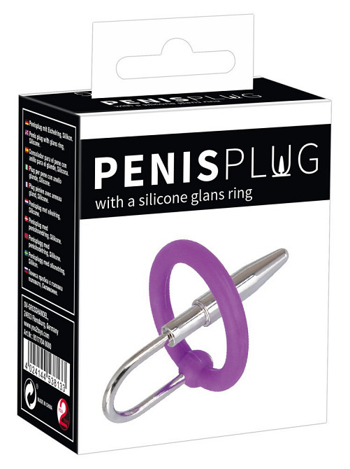 Стимулятор уретры - Penis Plug + Silicone Glans Ring Dilator Sex Aura Киев - изображение 9