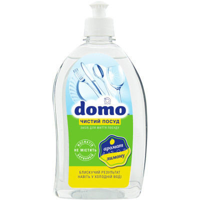Засіб для ручного миття посуду Domo Лимон 500 мл (XD 32003) Вінниця - фото 1