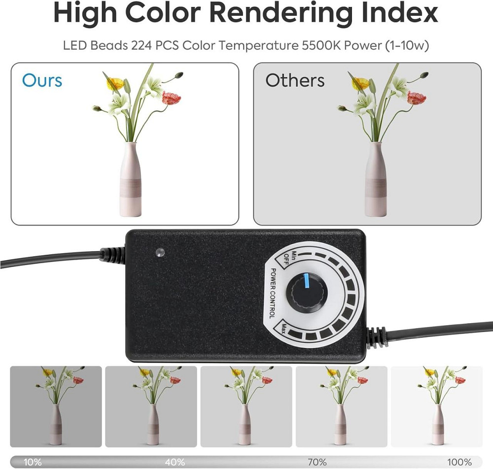 Фотобокс 100x100x100 см черный 384 LED димируемый CRI≥95 3 фона белый/чёрный/синий портативный PVC Oxford Киев - изображение 4