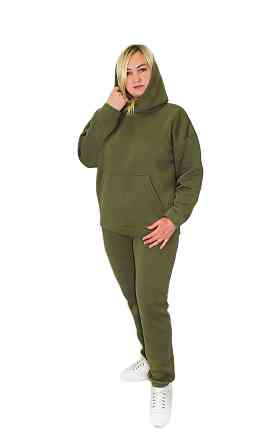 Теплый женский костюм на флисе батал Хаки 2XL/3XL Харьков