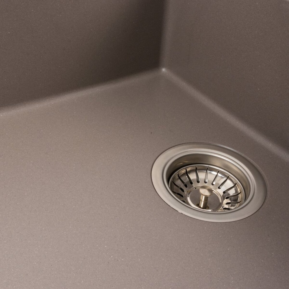 Гранітна мийка для кухні Platinum 8650 DIAMOND матова Дюна Коломия - фото 5