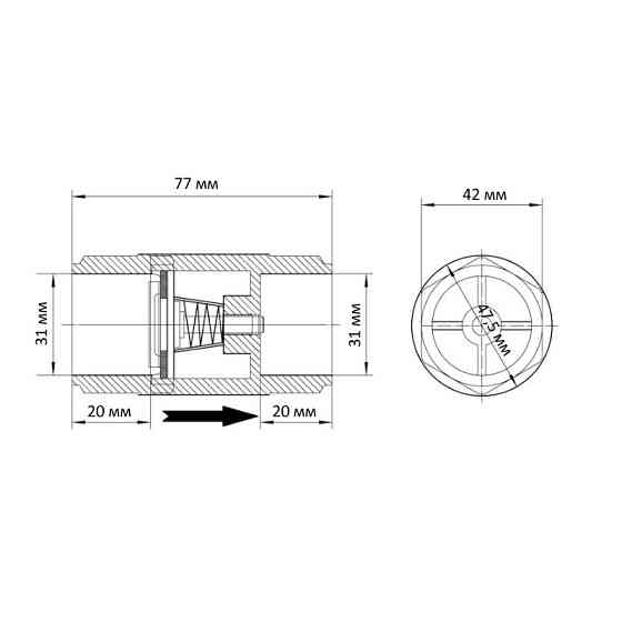 Клапан обратный Koer K0253.PRO - 32 PPR (KP2612) Киев