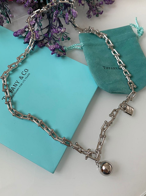 Тіффані Tiffany підвіска ланцюг велика на шию з кулькою і замочком Одеса - фото 4