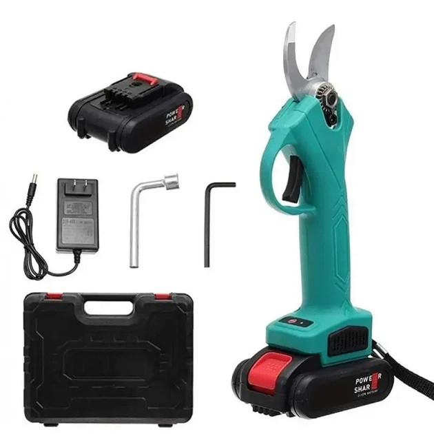 Секатор Domotec ручной аккумуляторный садовый 2,5 на 2 АКБ 68v в кейсе HB-99 Ивано-Франковск - изображение 3