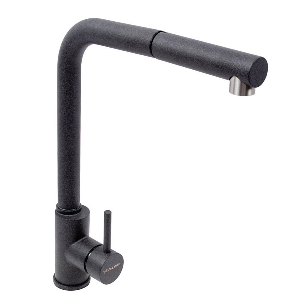 VALESO Кухонний змішувач з висувною лійкою VALESO Q411B Карбон Коломия - фото 5