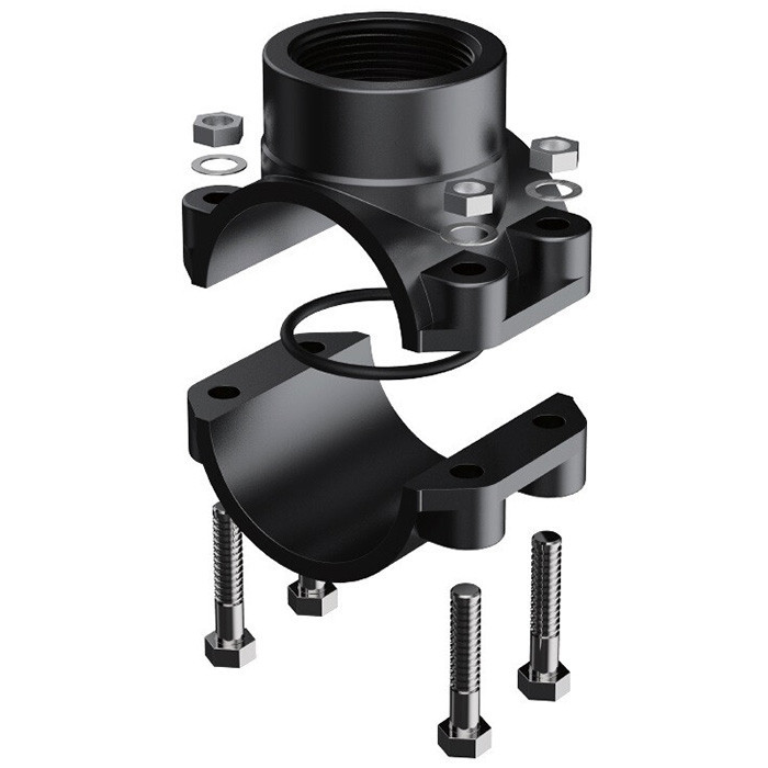 Era Хомут-врізка сідло зажимне ПП Era PCS0132 PN10. d32x3/4" Київ - фото 1