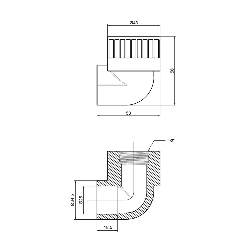 Куточок PPR Thermo Alliance 25х1/2" ВР Київ - фото 5