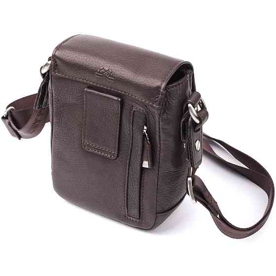 Компактна чоловіча сумка з м'якої натуральної шкіри Tony Perotti 20844_1 (9027-12.5 moro) Коричневий Київ