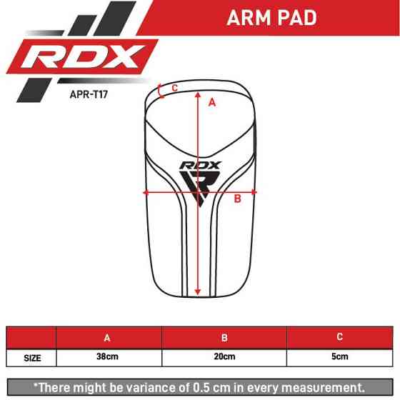 Пади для тайського боксу RDX Arm Pad Aura Plus T-17 Black (1 шт.) Каменское