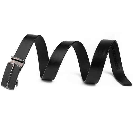 Ремінь чоловічий з пряжкою автомат матовою Vintage 20318 Чорний Київ