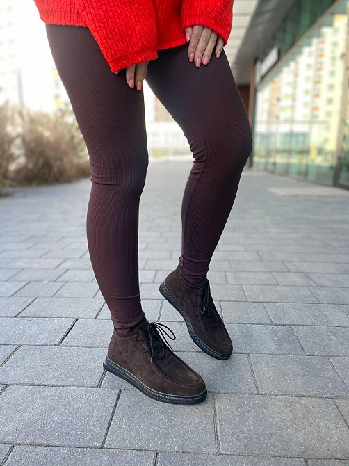 Arcoboletto Черевики жіночі Arcoboletto 305 шоколадні (весна-осінь, замша натуральна) (5771) 40 Коломия - фото 1