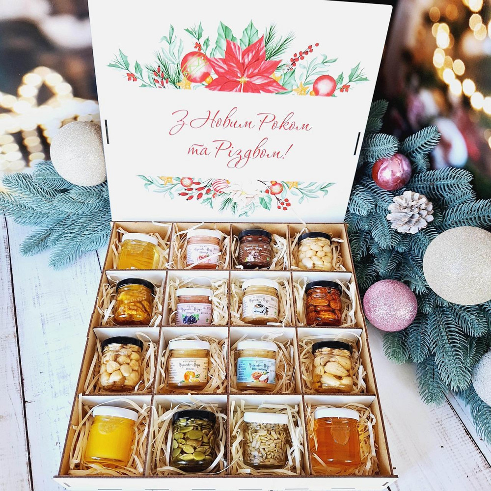 Адвент Новорічний подарунковий набір з медом та горіхами (0308) Одеса - фото 6