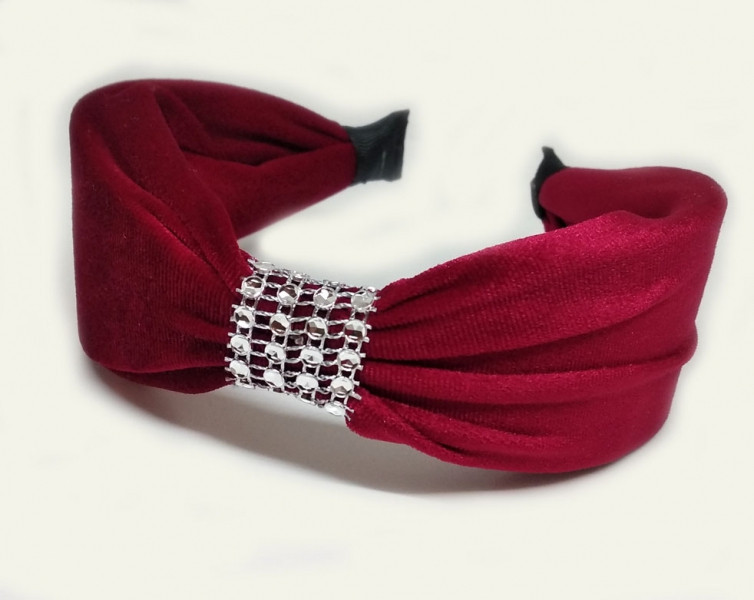 Ободок из велюра красный Киев - изображение 1
