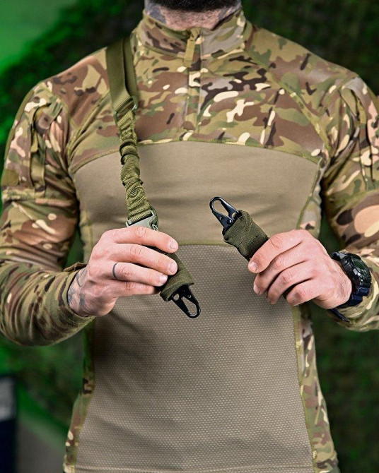 Двоточковий збройовий ремінь олива ПП7606 Одеса - фото 2