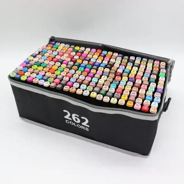 Набор двухсторонних маркеров Sketch Marker 262 цвета, профессиональные фломастеры в удобной сумке Одесса - изображение 7
