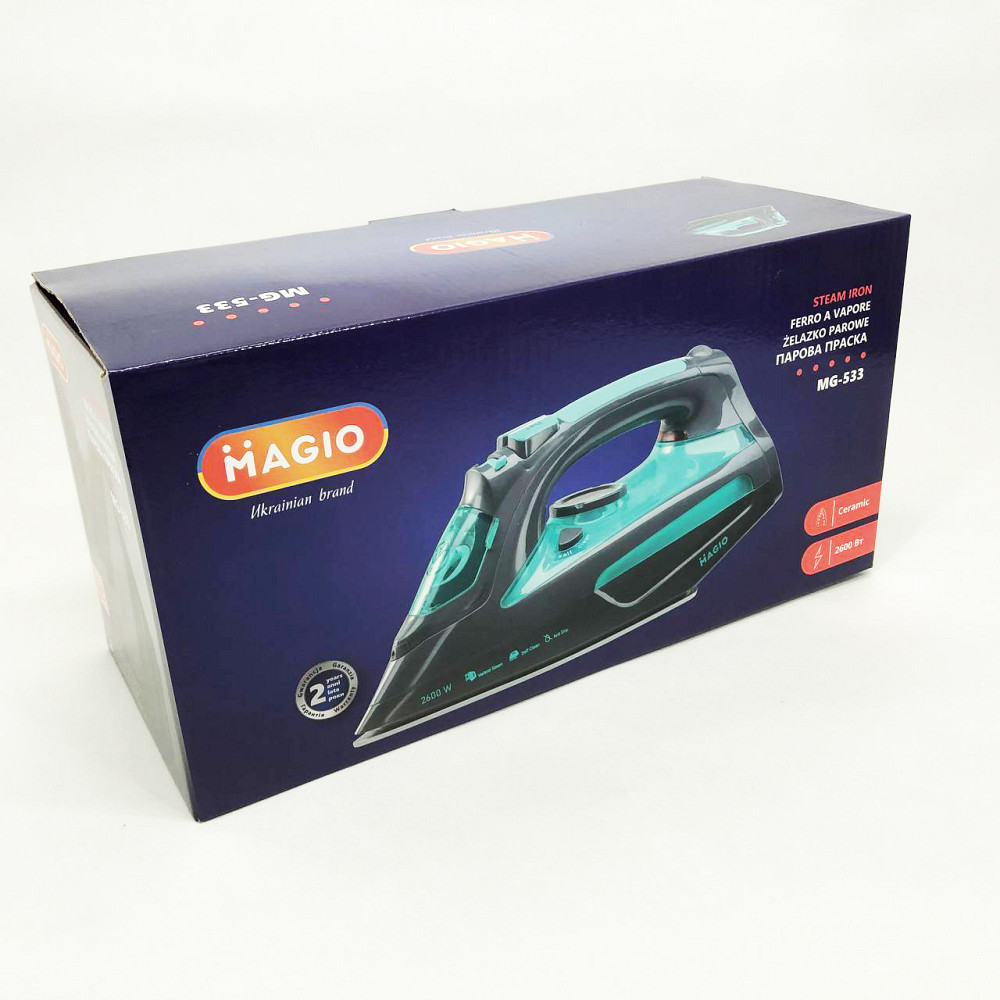 Утюг для одежды с функцией пара Magio MG-533 2600 Вт, Утюг керамический антипригарный CL-27 Львов - изображение 12