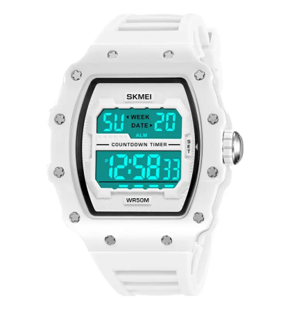 Часы мужские электронные наручные Skmei 2296 Белый Киев