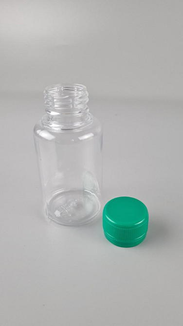 Пляшка прозора 100 мл із горлом Ø28 з кришкою (50 шт.) Харків - фото 1