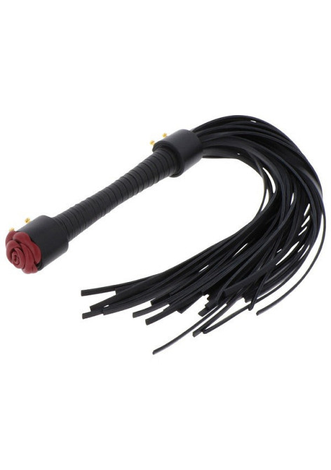 Флогер Taboom Wild Roses Whip з декоративною трояндою на рукоятці Sex Aura Київ - фото 2