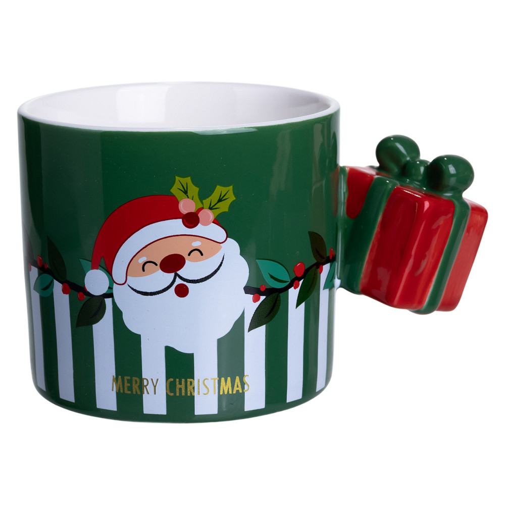 Чашка порцелянова новорічна Merry Christmas 400 (мл) Зелена Yiwu FM-CS-49GR Коломия - фото 3