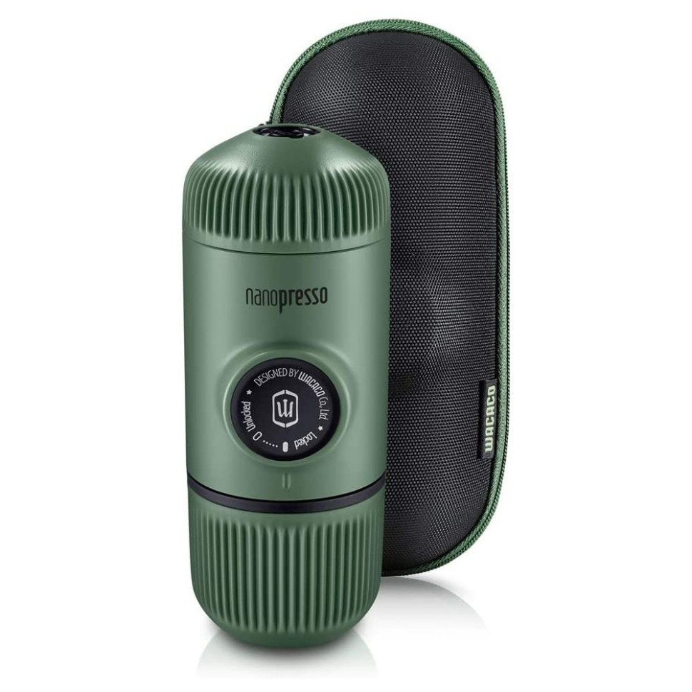 Еспресо кавоварка Wacaco Nanopresso механічна з чохлом (для меленої кави) Зелений Київ - фото 1