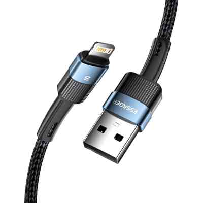 Дата кабель USB 2.0 AM to Lightning 2.0m 2.4A blue Essager (EXCL-XCA03) Винница