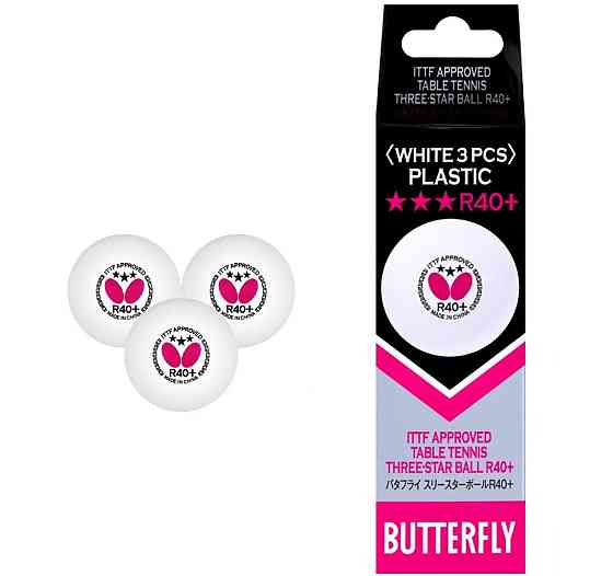 М'ячі для настільного тенісу BUTTERFLY 3 шт, білі Київ