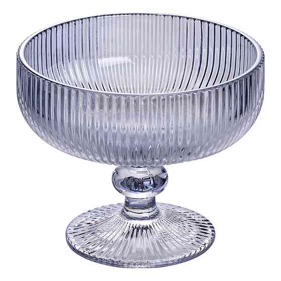 Wu Yi Набір креманок на ніжці 6 шт 400 (мл) скляні креманки для морозива, фруктів, десертів Сір Коломыя