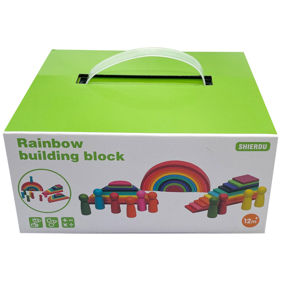 Дитяча дерев'яна іграшка сортер 4 в 1 "Веселка" C15016 Вінниця - фото 1