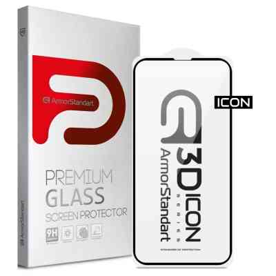 Скло захисне Armorstandart Icon 3D Apple iPhone 14 Pro Max Black (ARM61974) Вінниця