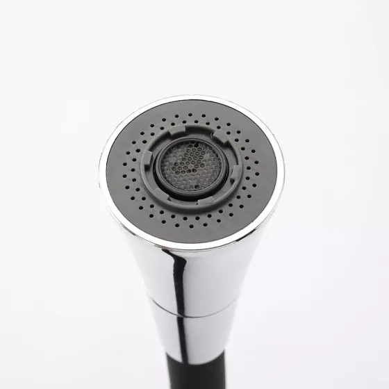 Змішувач для кухні Frap F4471 з гнучким виливом чорний Київ