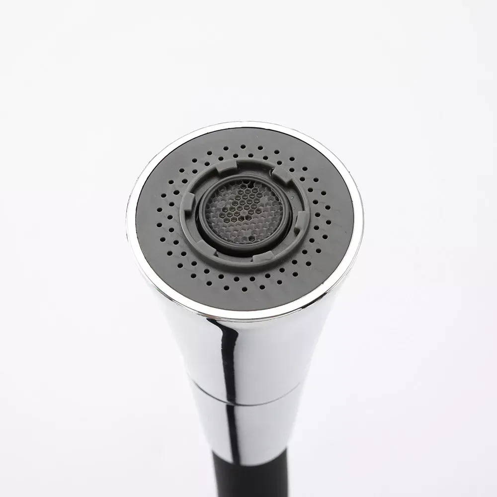 Змішувач для кухні Frap F4471 з гнучким виливом чорний Київ - фото 4