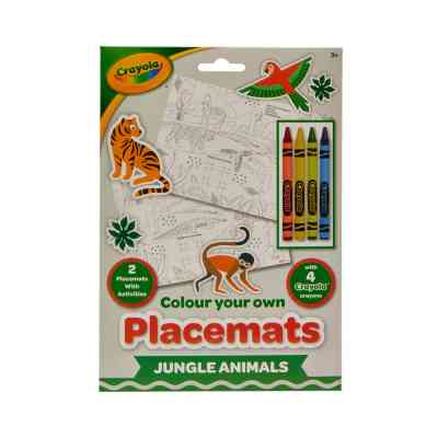 Набор для творчества Crayola Подложки-раскраски "Джунгли" 2 шт с карандашами (15755-A) Винница