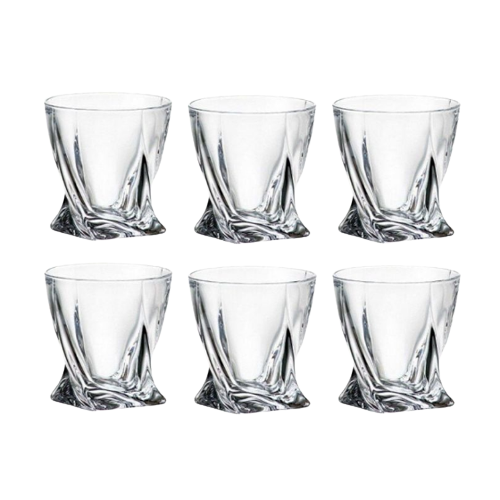 Набір склянок Quadro 340мл 6шт для віскі 